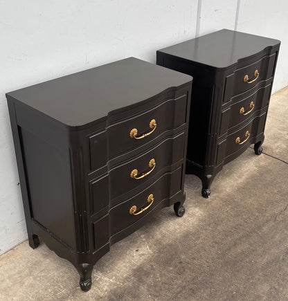 Black and gold nightstands/ bedside tables (2)