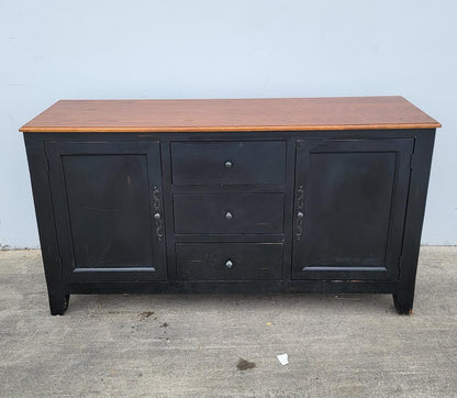 black sideboard/ buffet/ credenza cabinet