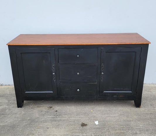black sideboard/ buffet/ credenza cabinet
