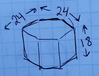 Hexagon coffee/cocktail or end/side table