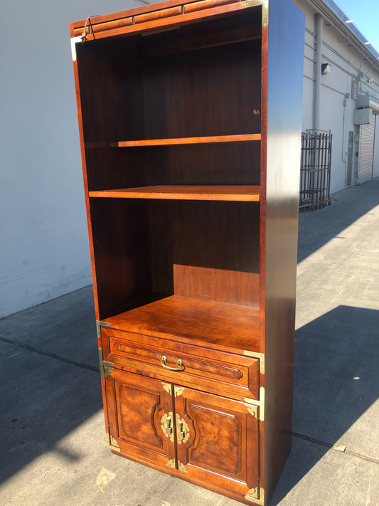 Bernhardt lighted bookcase/ bookshelf cabinet Asian style