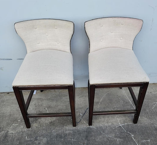 frontgate white/off white bar / counter stools/ chairs (2)