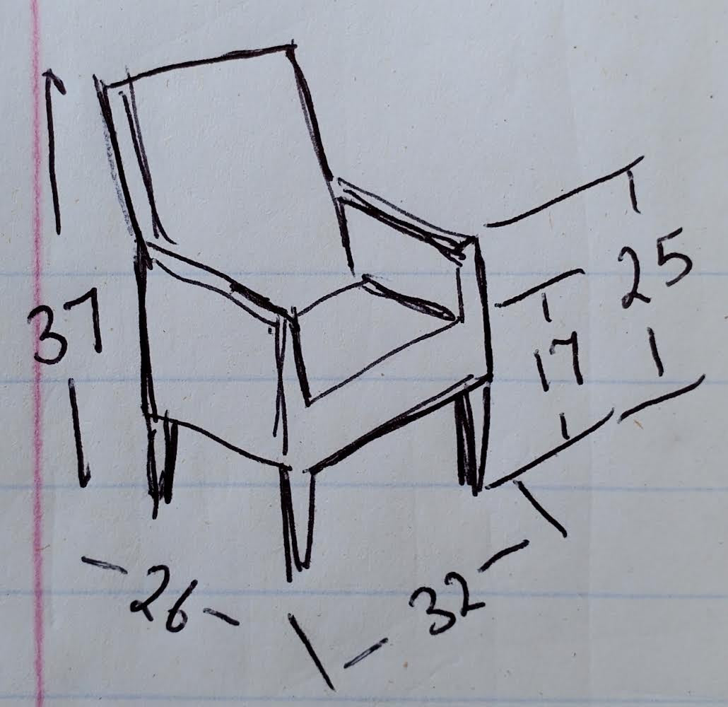 tan / beige antique /vintage armchair