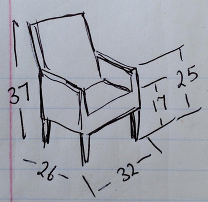 tan / beige antique /vintage armchair
