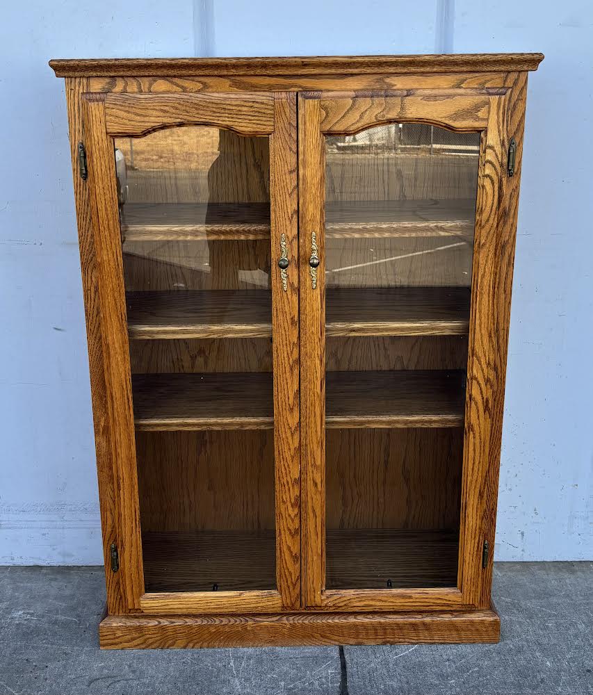 Antique Oak Bookcase/Curio cabinet