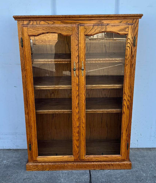 Antique Oak Bookcase/Curio cabinet