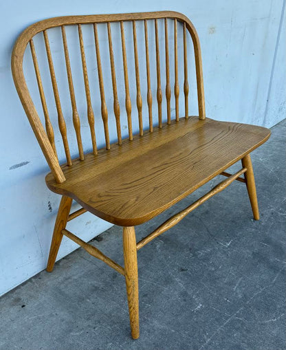 Antique Dinaire Oak Back Bench