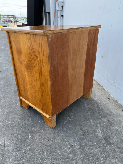 White clad cabinet nightstand/end/side table ice box