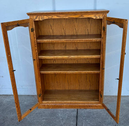 Antique Oak Bookcase/Curio cabinet