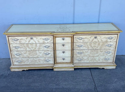 Heritage Large Dresser Light Wood with Gold Trim