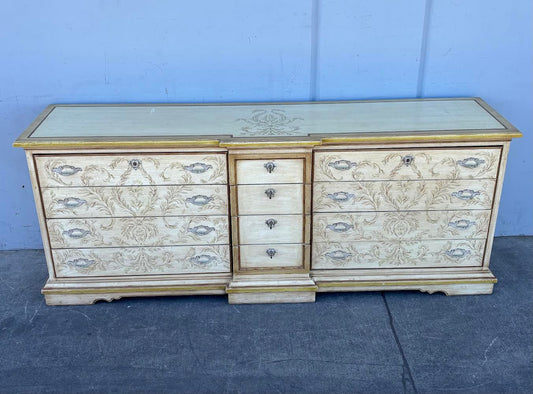Heritage Large Dresser Light Wood with Gold Trim