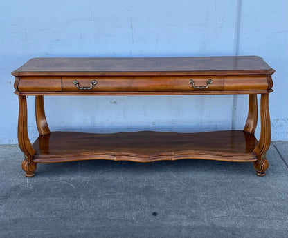 Gordon's Late 20th Century Oak Transitional Console Sofa Table Entry Table