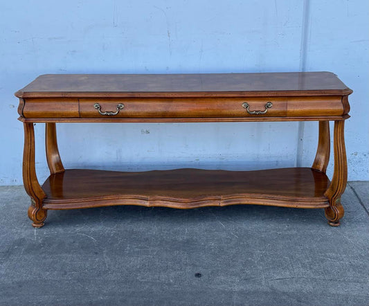 Gordon's Late 20th Century Oak Transitional Console Sofa Table Entry Table