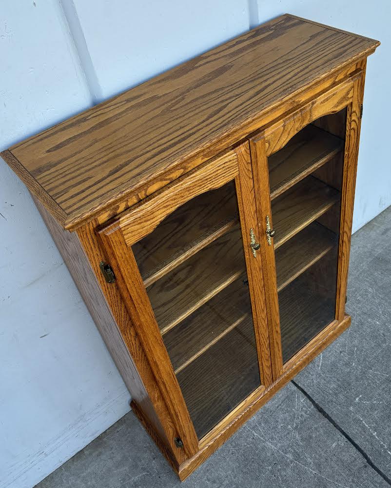 Antique Oak Bookcase/Curio cabinet