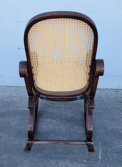 Wicker rocking chair bentwood and cane vintage thonet style