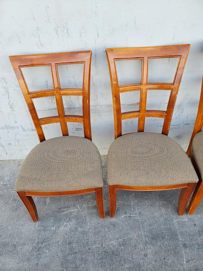 Dining side chairs (5) light wood