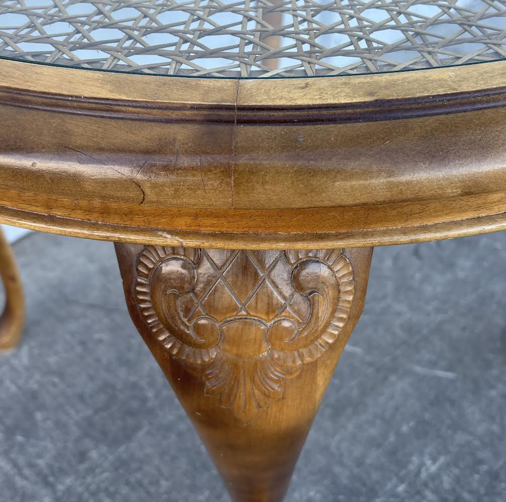 Vintage coffee table, Chippendale design, table living room, 60s, Germany