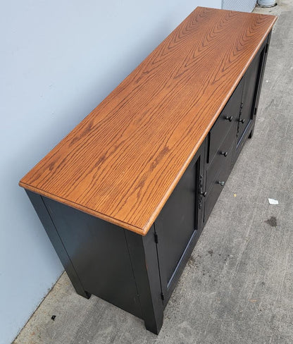 black sideboard/ buffet/ credenza cabinet