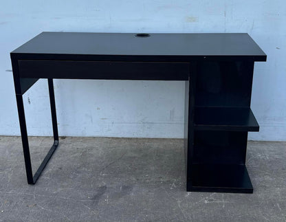 Black Ikea Desk With Storage Shelves