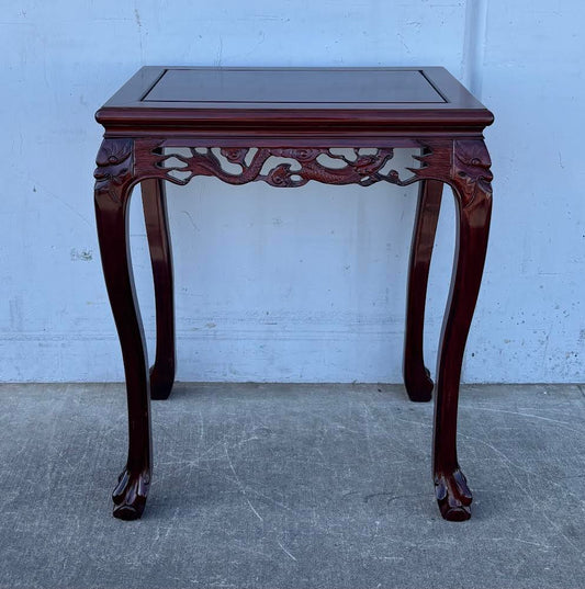 Chinese Handcarved Rose Wood Side Table