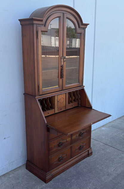 Antique Glass Secretary Desk