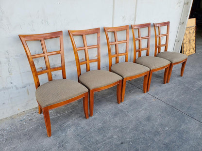 Dining side chairs (5) light wood