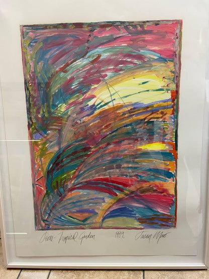 Susan Moss tropical garden abstract painting