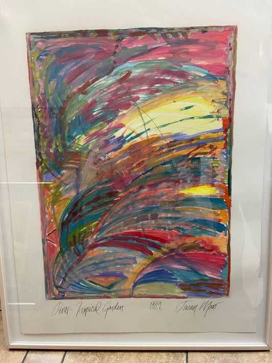 Susan Moss tropical garden abstract painting