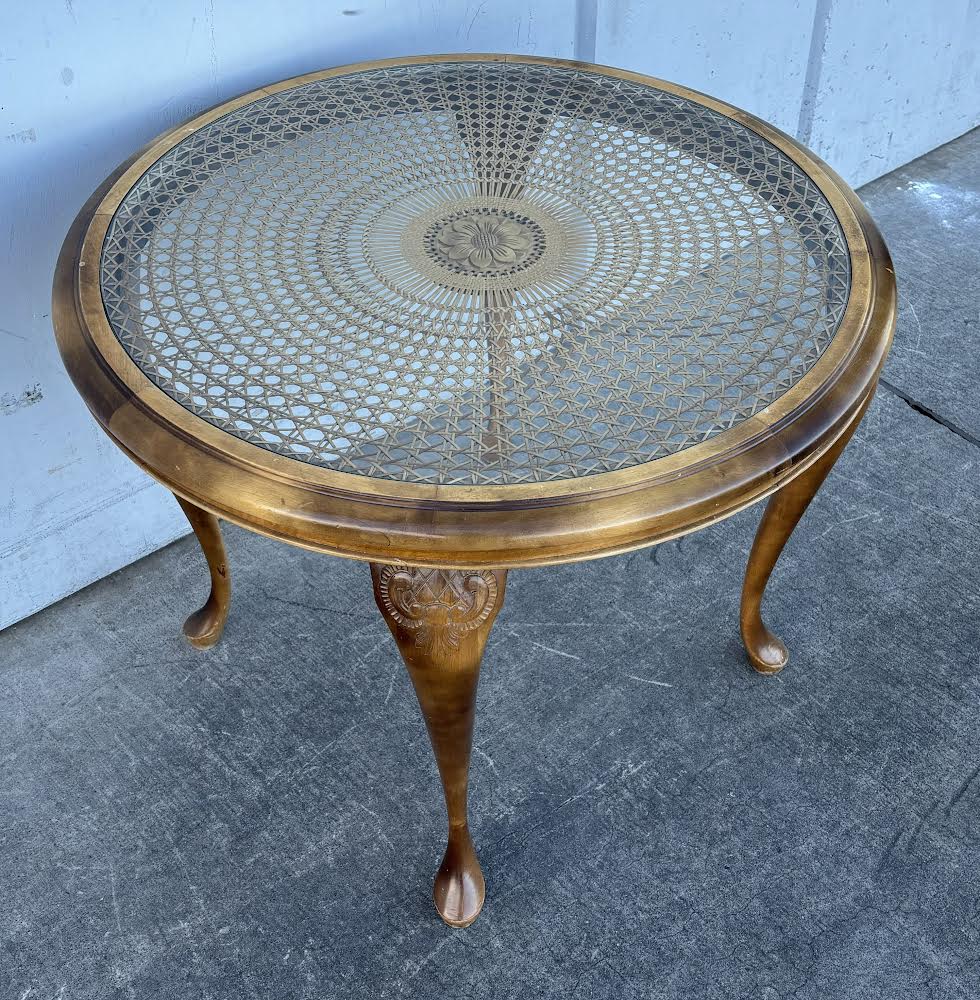 Vintage coffee table, Chippendale design, table living room, 60s, Germany
