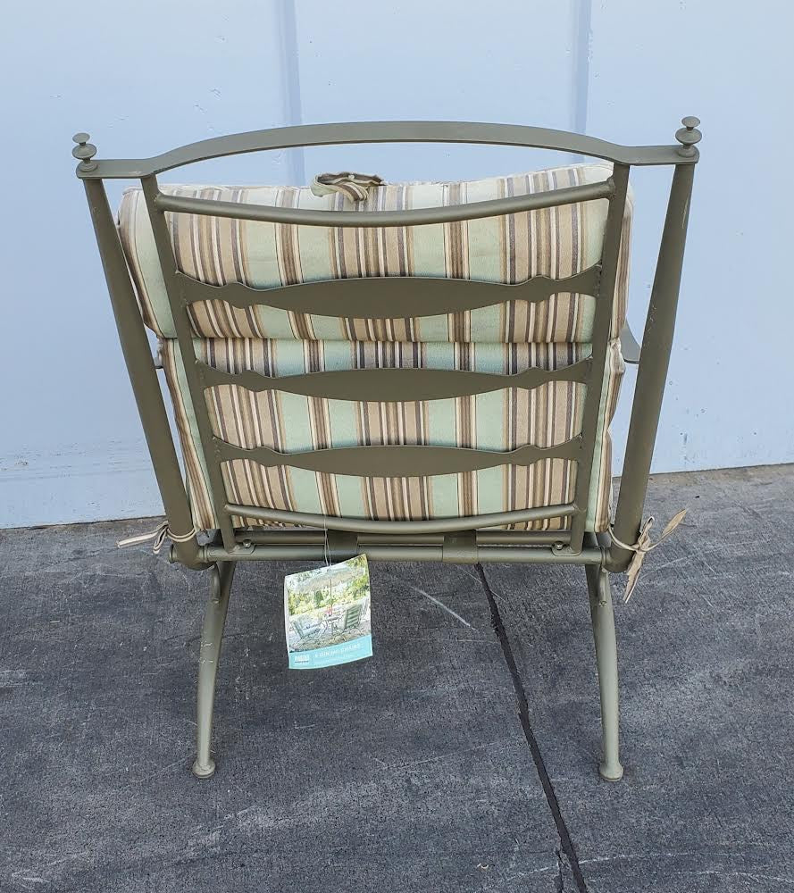 vintage aluminum patio chair with cushion