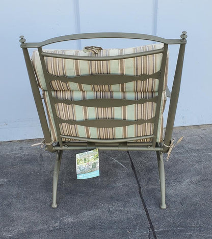 vintage aluminum patio chair with cushion