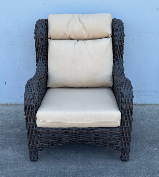 Large Wicker Lounge Chair