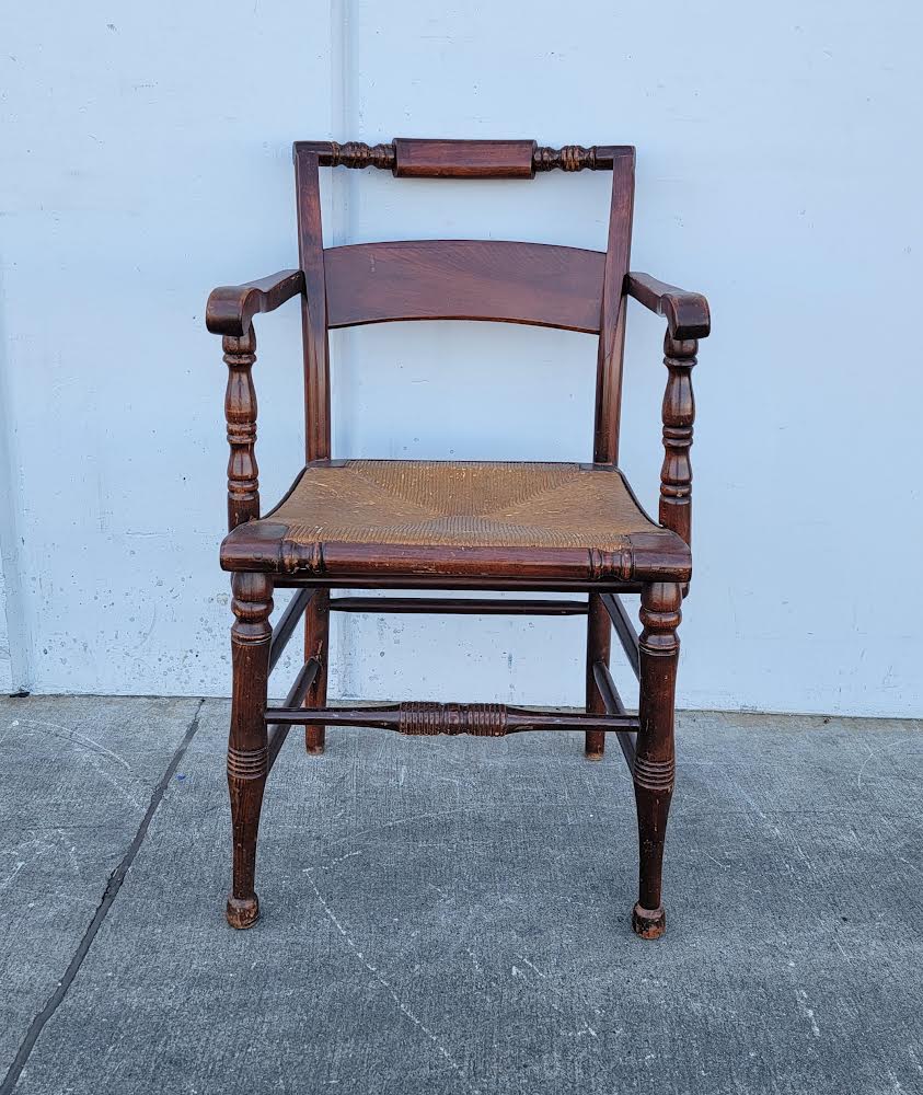 Antique/ vintage cane/wicker seat armchair