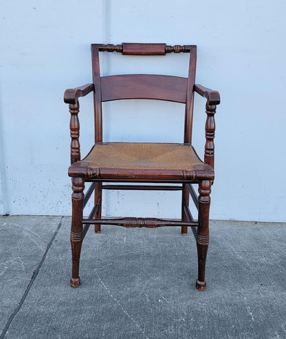 Antique/ vintage cane/wicker seat armchair