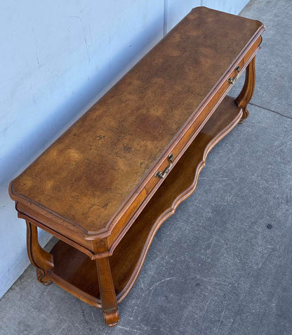 Gordon's Late 20th Century Oak Transitional Console Sofa Table Entry Table