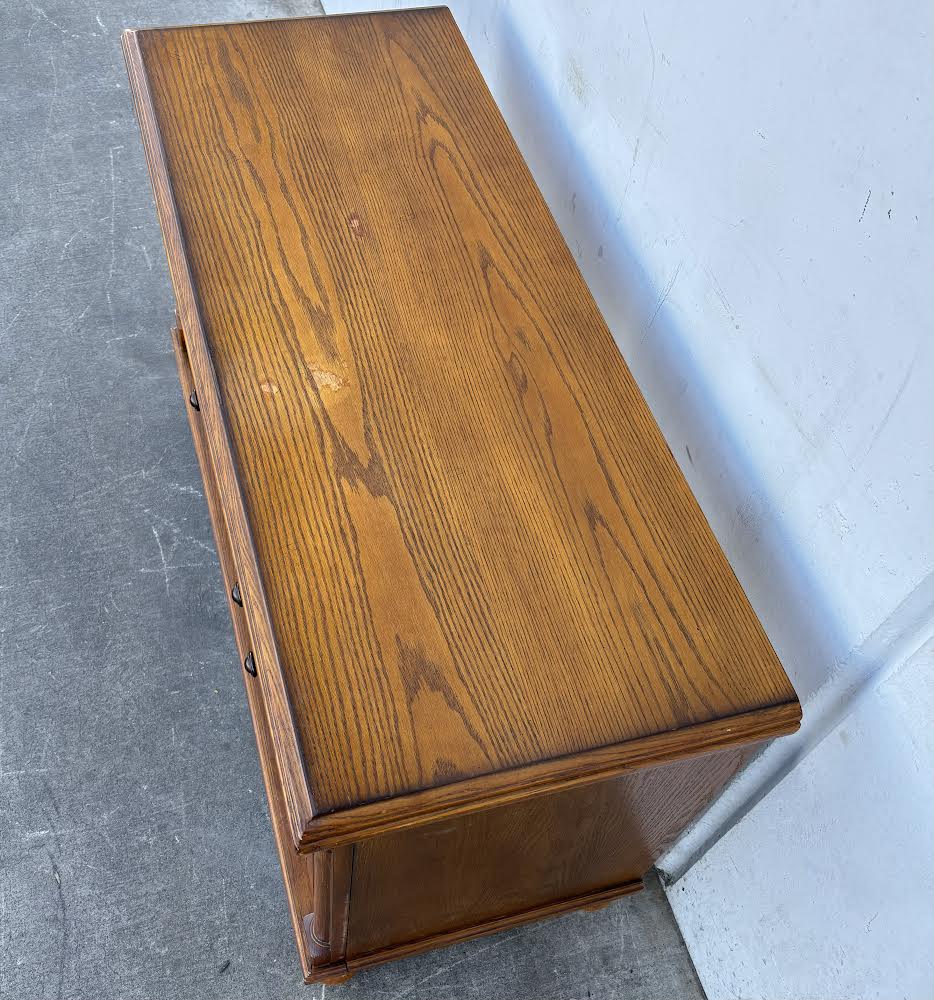 Rustic Oak Entertainment Stand