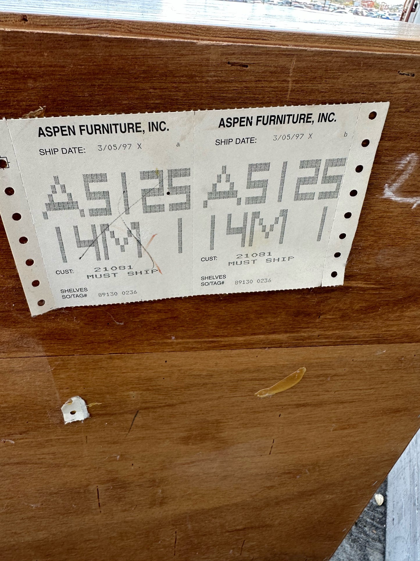 aspen furniture light wood file/ storage cabinet