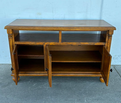 Rustic Oak Entertainment Stand