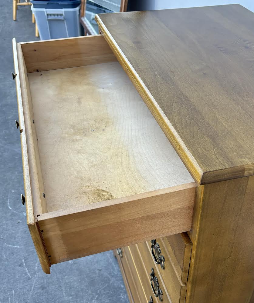 Vintage Tall Maple dresser Chest with Drawers