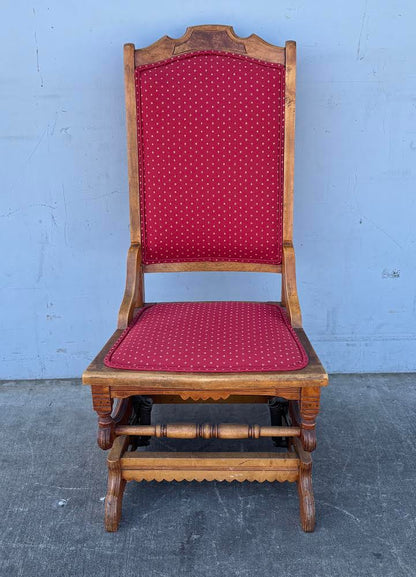 Antique Victorian Style Rocking Chair Red