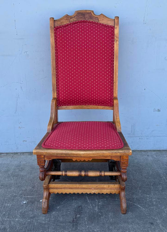 Antique Victorian Style Rocking Chair Red