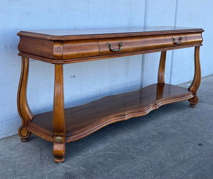 Gordon's Late 20th Century Oak Transitional Console Sofa Table Entry Table