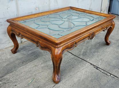 glass top coffee table
