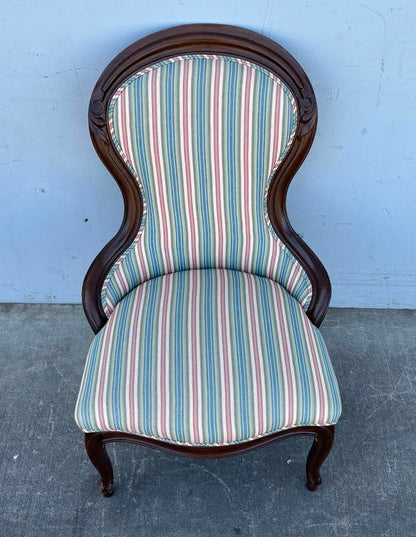 antique/ vintage Victorian style striped chair
