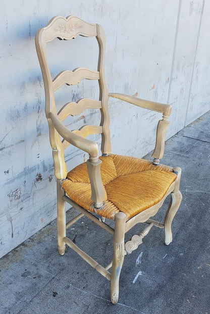 White/cream vintage country style armchair