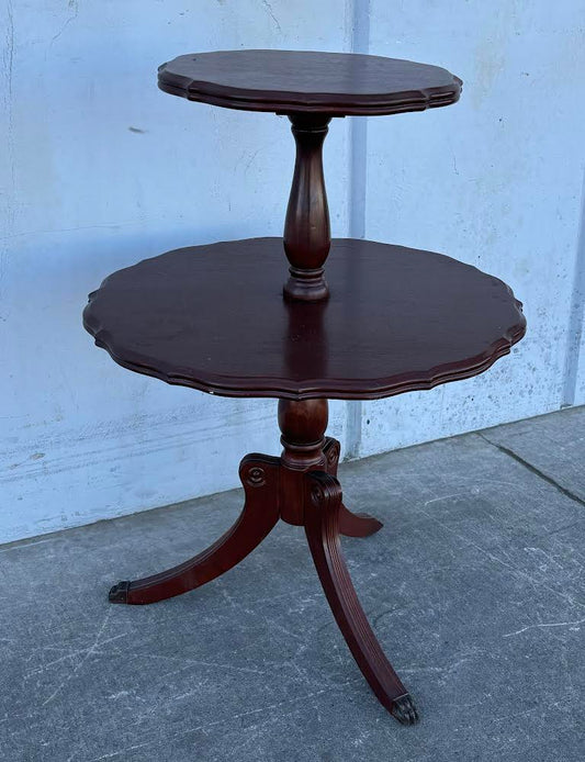 20th Century Mahogany Two-Tier Desert Table