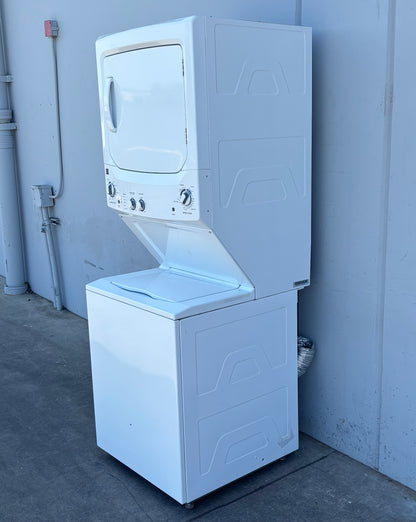 Kenmore white stacked washer and dryer laundry center