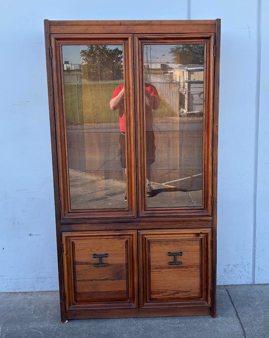 Vintage Hutch Glass China Cabinet