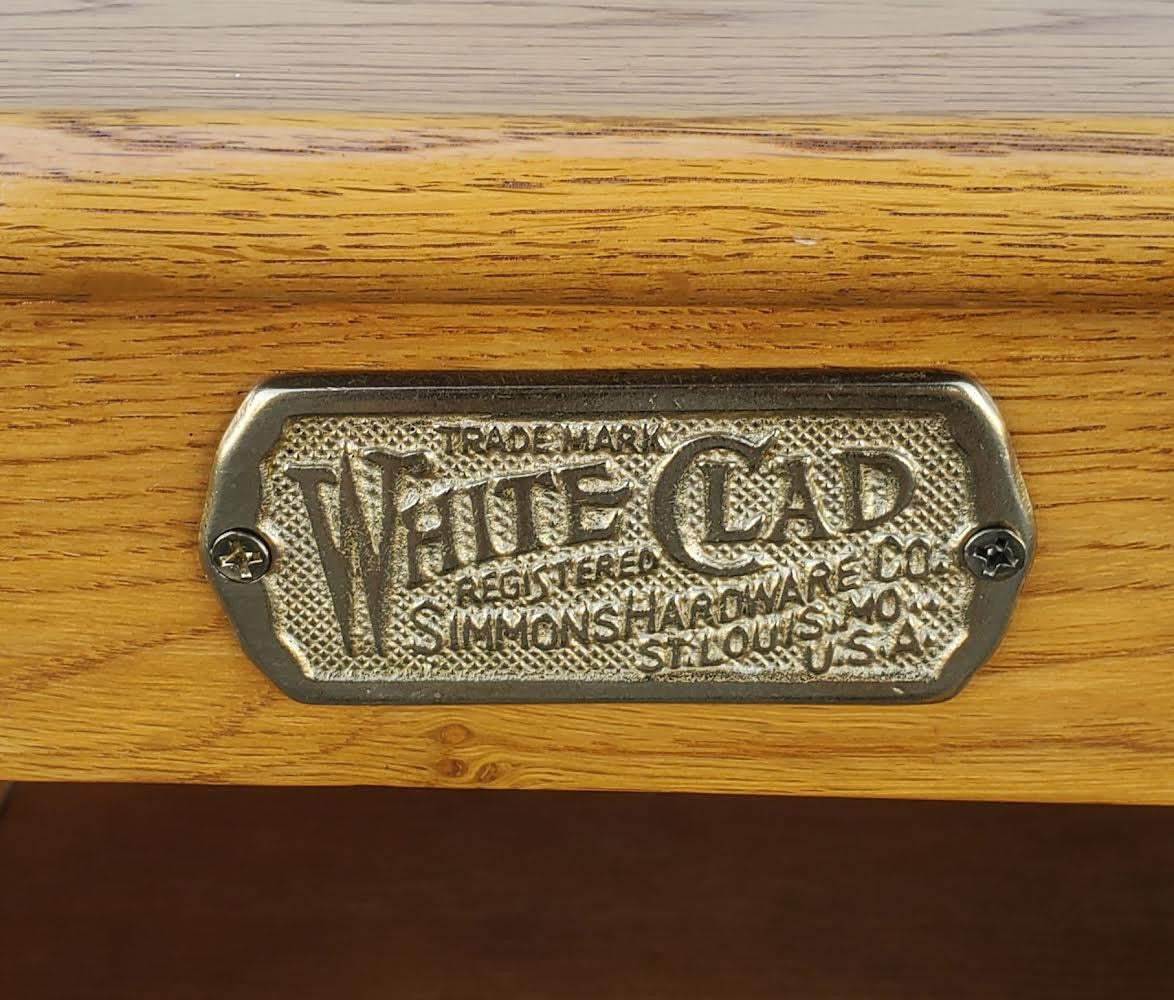 White Clad oak Ice Box/ nightstand /end/ side table storage cabinet