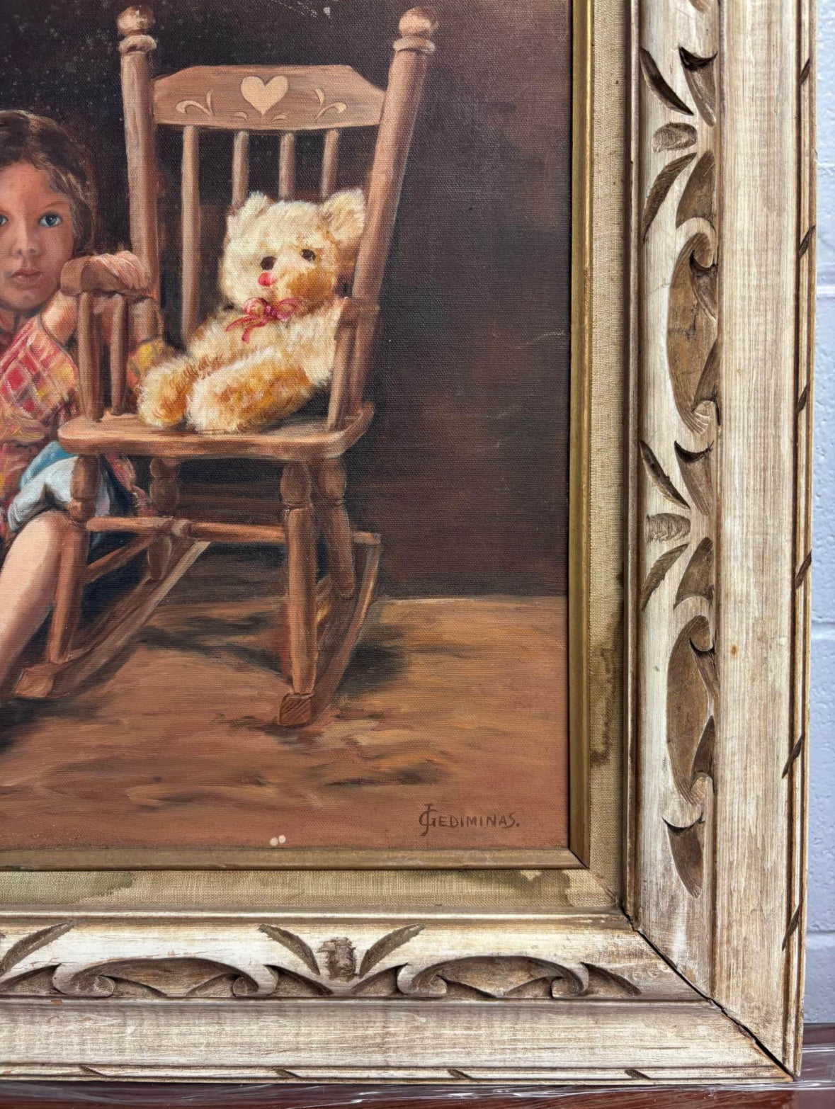 Vintage Framed “Little Girl” Art